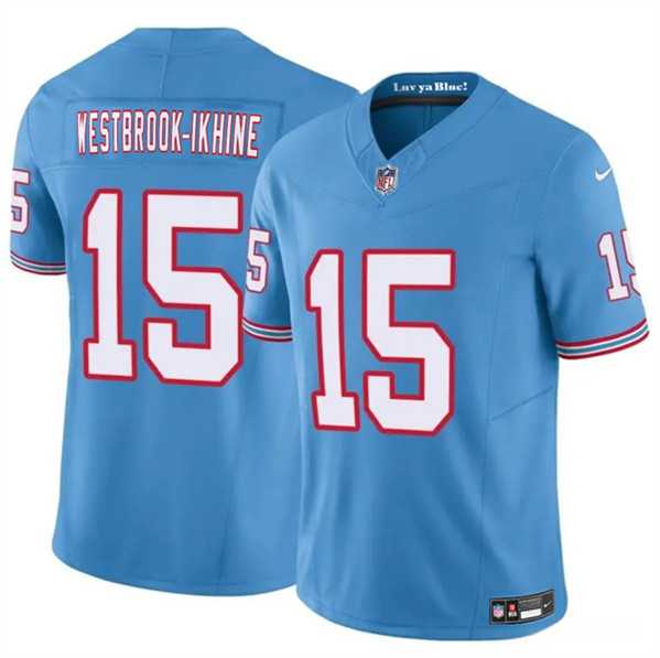 Men & Women & Youth Tennessee Titans #15 Nick Westbrook-Ikhine Blue 2024 F.U.S.E. Throwback Vapor Limited Stitched Jersey